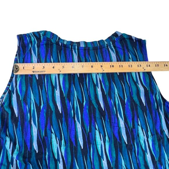 Kohl's Sleeveless V Neck Tank Top Blouse  - No Size Tag - Measurements Included - Picture 7 of 9